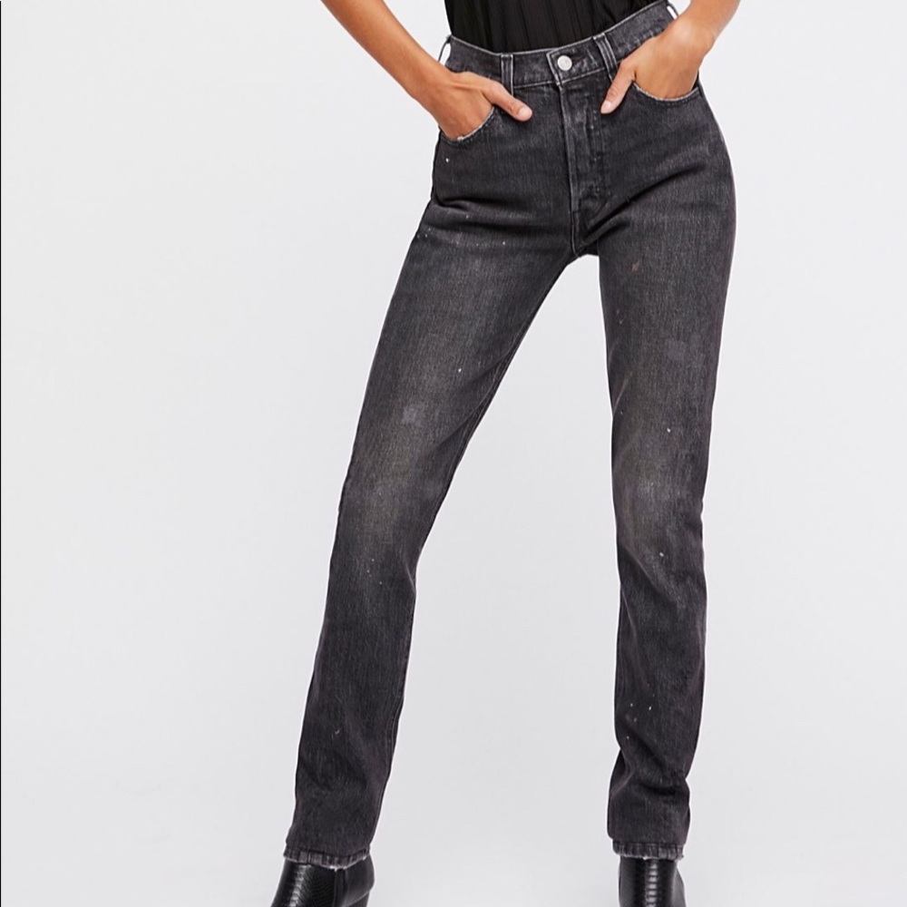 Free People Brand Levi's 501 Skinny Altered Jeans